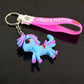 Cute Cartoon Unicorn Keychain with Silicone Strap (1 Pc / Mix design)