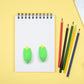 Fun corn-shaped erasers for school use, 2-pack