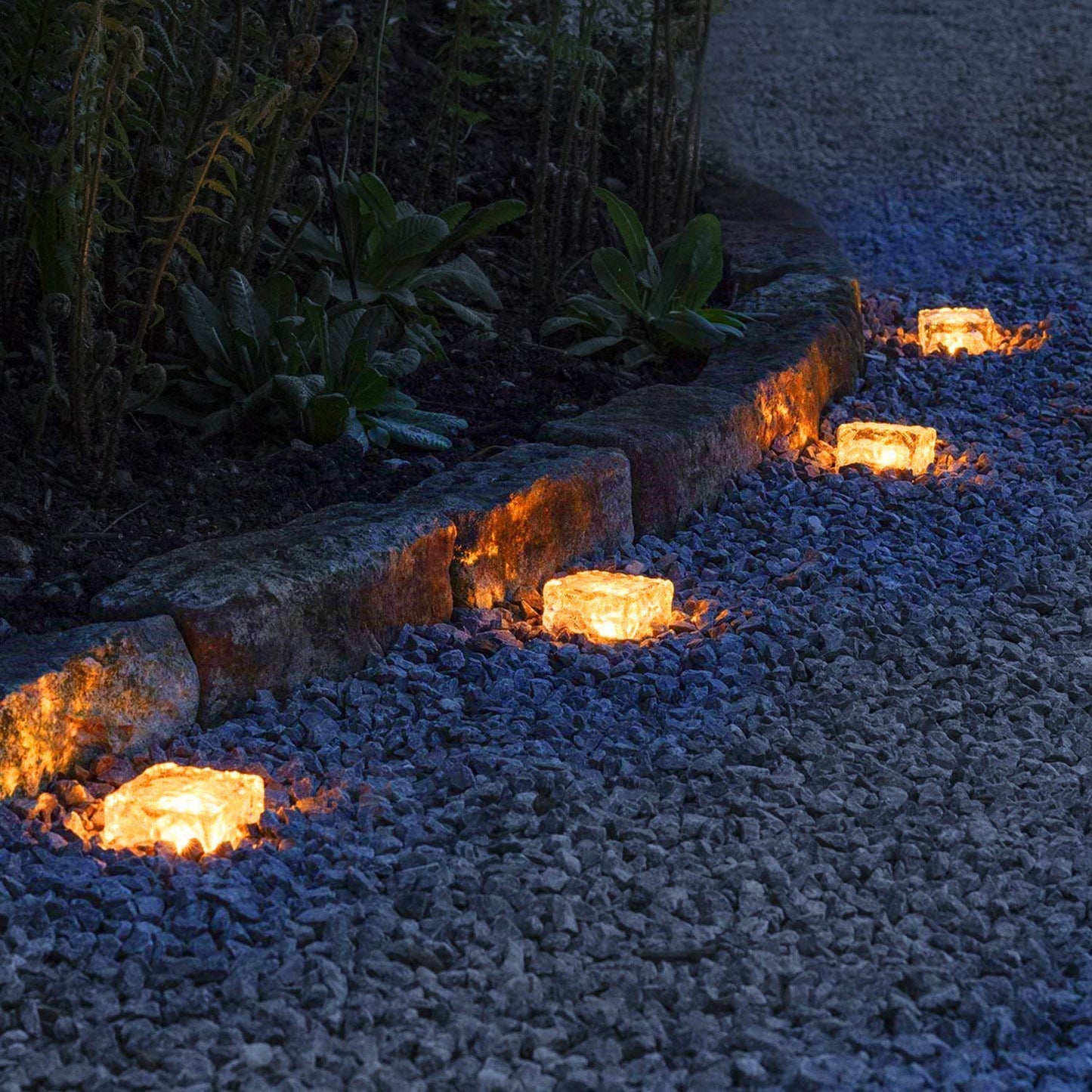 Solar Ice Cube Garden Light for Pathways & Christmas Decor