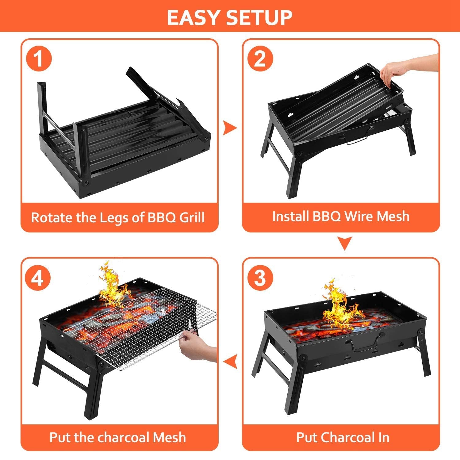 Efficient barbecue grill for grilling at home