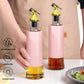 300 ML Olive Oil Dispenser Bottle Leakproof Condiment Glass Container Non- Drip Spout Soy Sauce Vinegar Cruet Bottle for Kitchen Cooking BBQ Fry for Kicthen Home (300 ML)