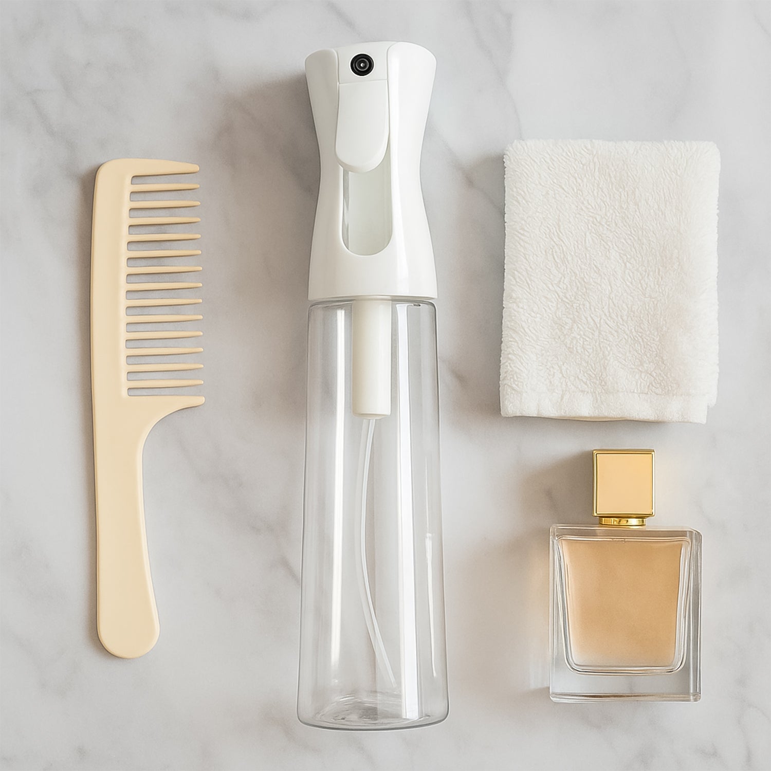 Transparent spray bottle