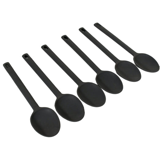 Multipurpose Silicone Spoon, Silicone Basting Spoon Non-Stick Kitchen Utensils Household Gadgets Heat-Resistant Non Stick Spoons Kitchen Cookware Items For Cooking and Baking (6 Pcs Set)