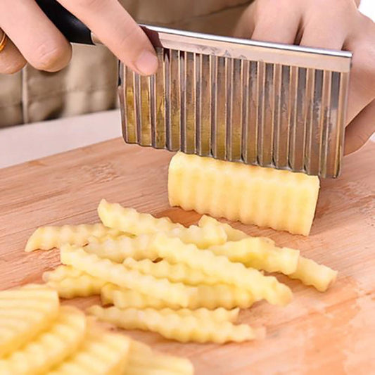 Stainless steel crinkle cutter