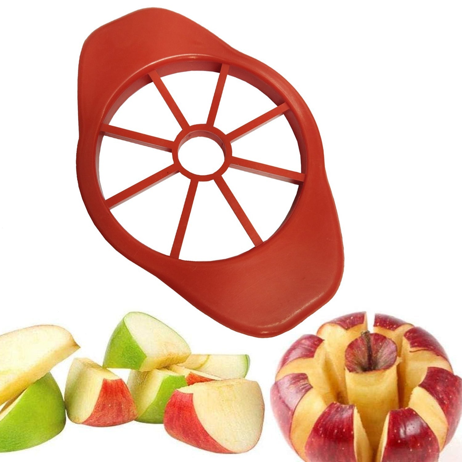 Apple cutter with 8 plastic blades