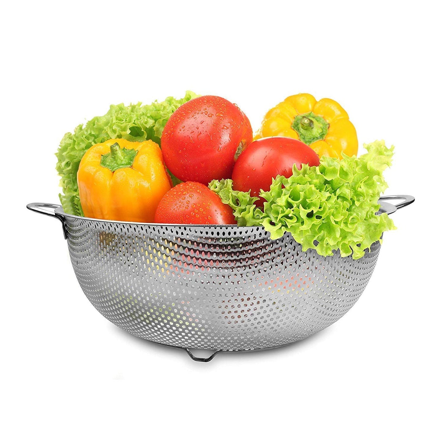 Stainless steel collapsible strainer.