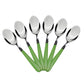 Set of 6 dining spoons with comfortable grip for home use.