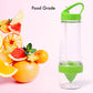 Infuser sports bottle for making citrus drinks