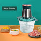 Stainless steel electric grinder with bowl for meat and vegetable chopping