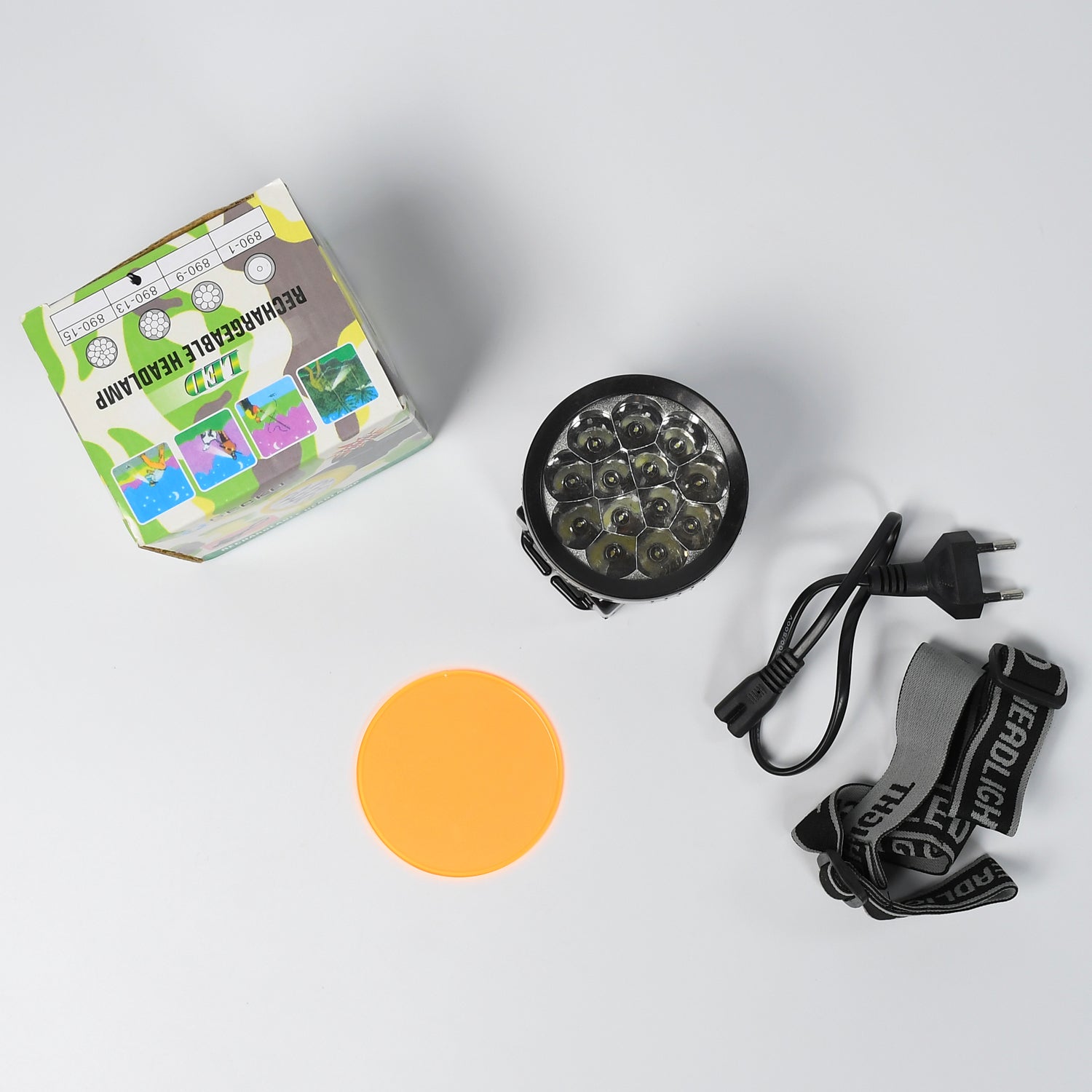 Durable 13 LED headlamp with adjustable features