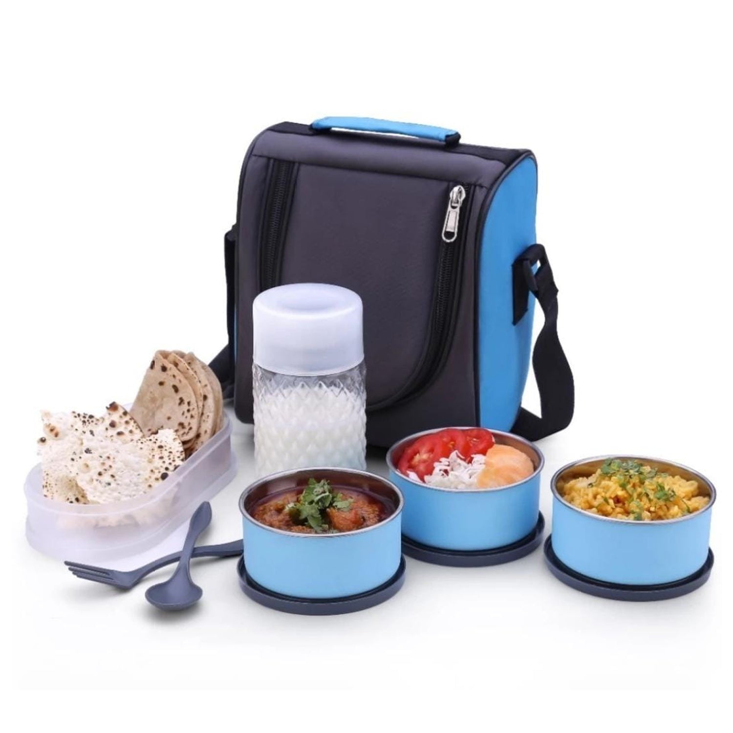 Lunch box with bag, suitable for office and school