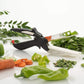 Stainless steel 4-in-1 clever cutter for convenience.