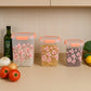 Square 3 Pcs Floral Printed Airtight Storage Container Set – Approx 2.8 Ltr, 4.5 Ltr, 6.9 Ltr (3 Pcs Set)