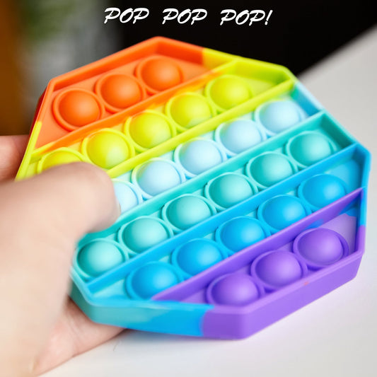 Silicone popping toy for sensory play