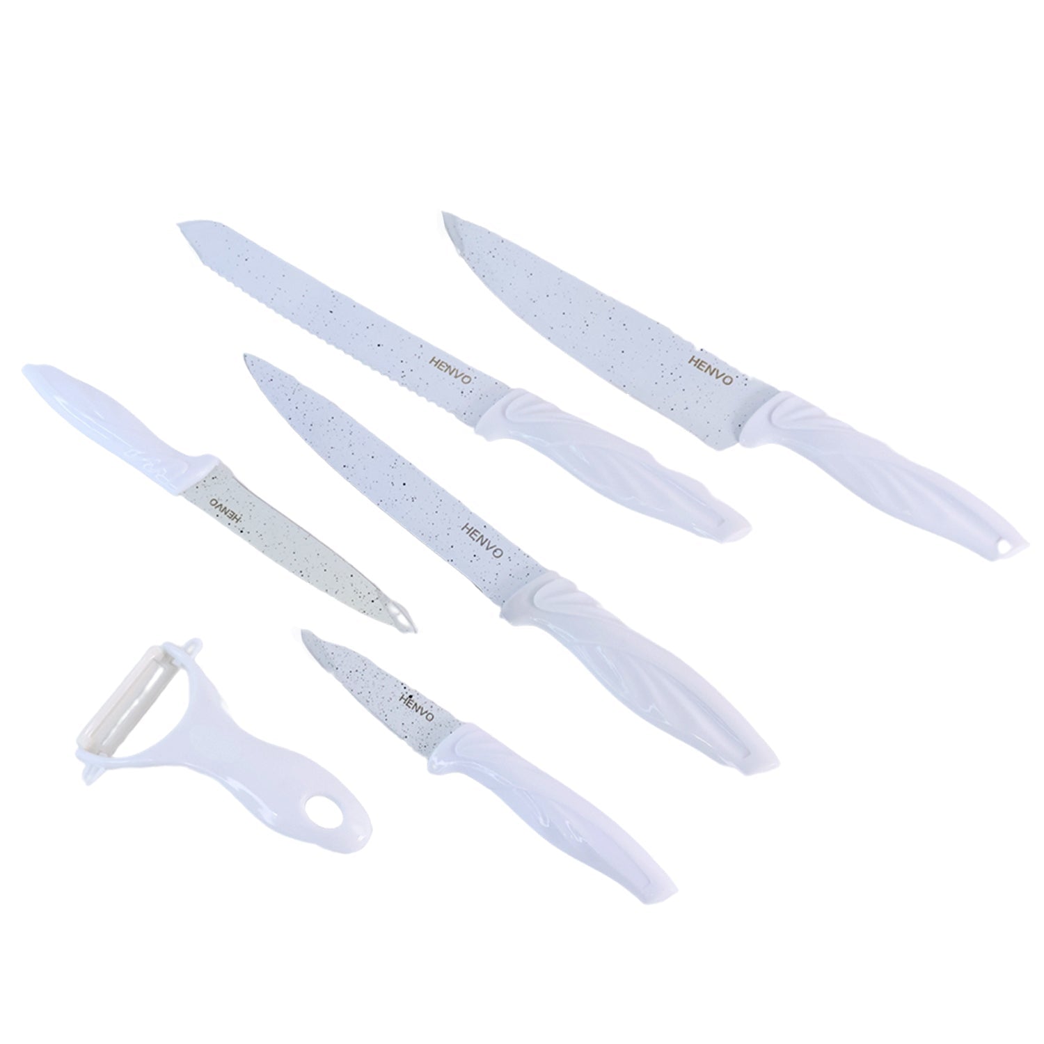 Marble Look Kitchen Knife Set