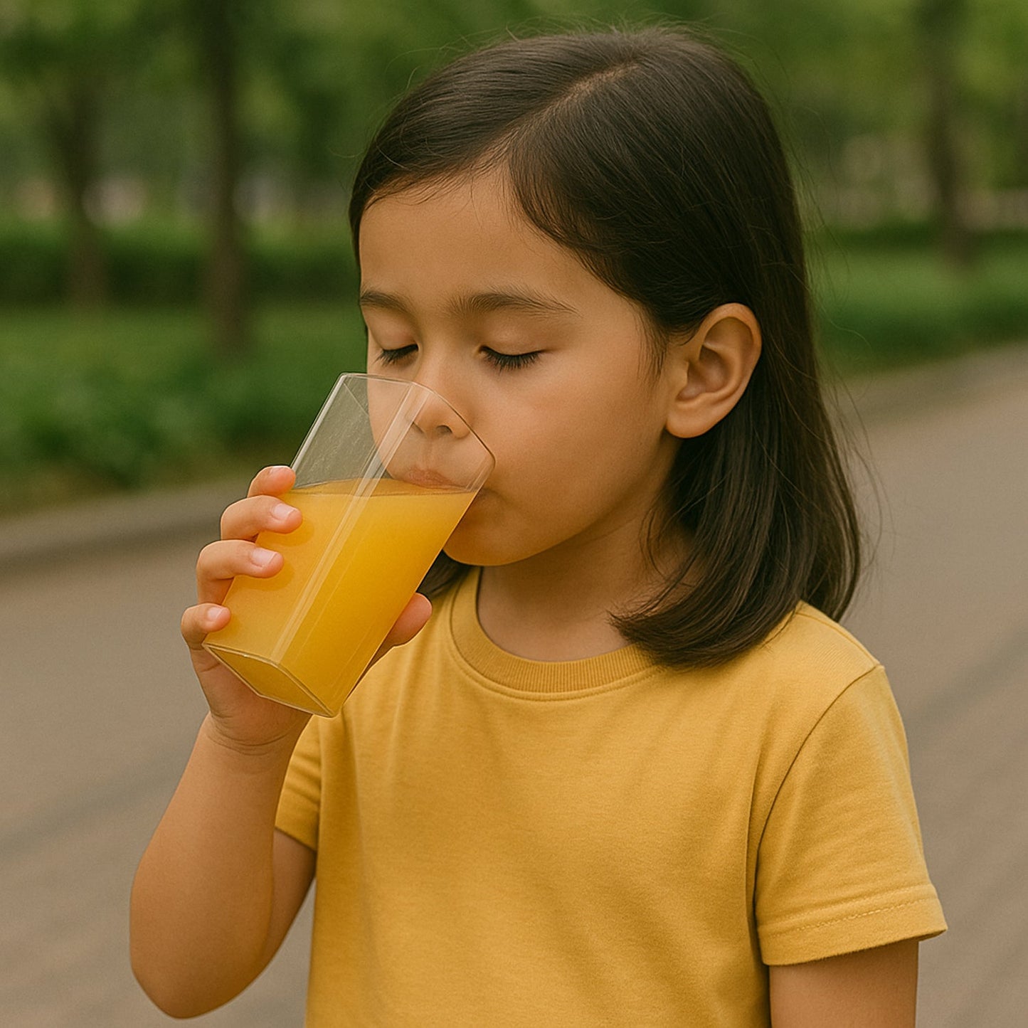 Unbreakable Stylish Transparent Square Design Water / Juice / Beer / Wine Tumbler Plastic Glass Set ( 300 ML, Pack of 6)