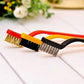 Mini wire brush set with steel and brass brushes
