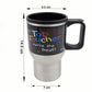 Stainless Steel Insulated Travel Mug - Double-Walled Vacuum Cup with Lid & Handle