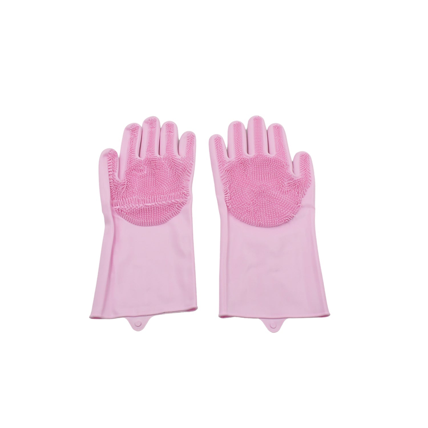 Flexible dishwashing gloves with scrubber for easy cleaning