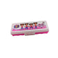 Plastic double deck pencil case, multipurpose with cartoon print