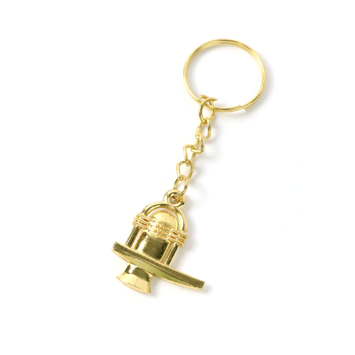 Shivling Golden Metal Keychain (1 Pc)