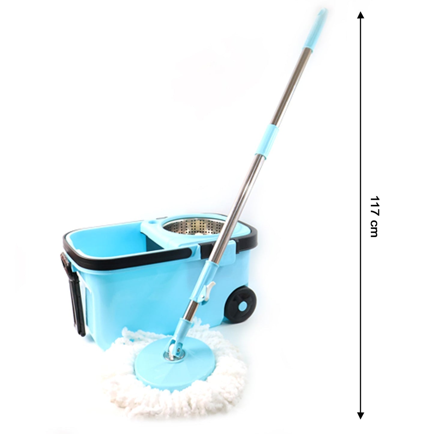360° Spin Mop with Super Absorbent Microfiber Heads (1 Set)