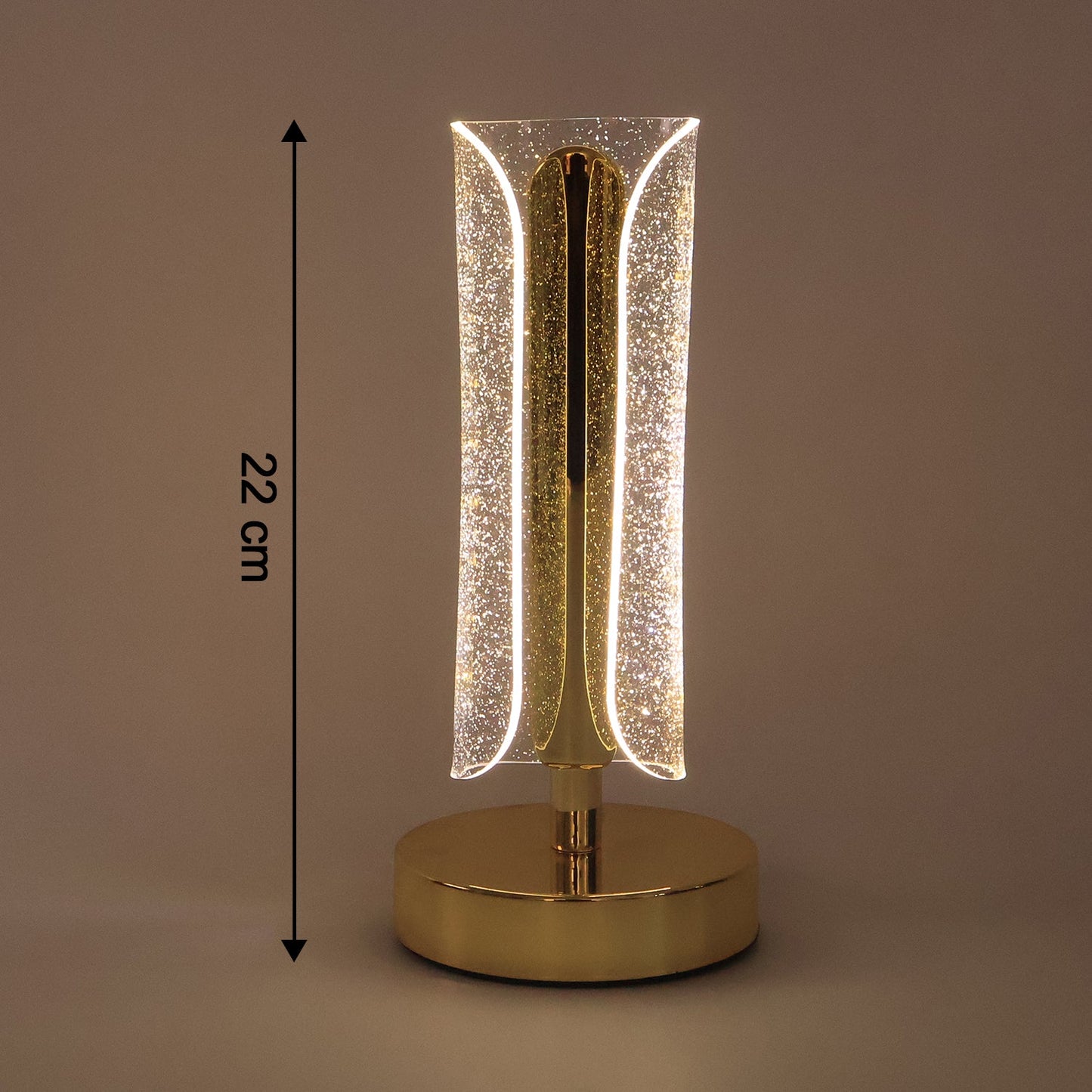 Luxury Tall Cylindrical Crystal Table Lamp (1 Pc)