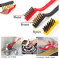 Cleaning brush set with mini wire brushes for tough jobs