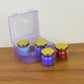 Wax Candle Set in Glass Jars with Gold Lids (4 Pc)