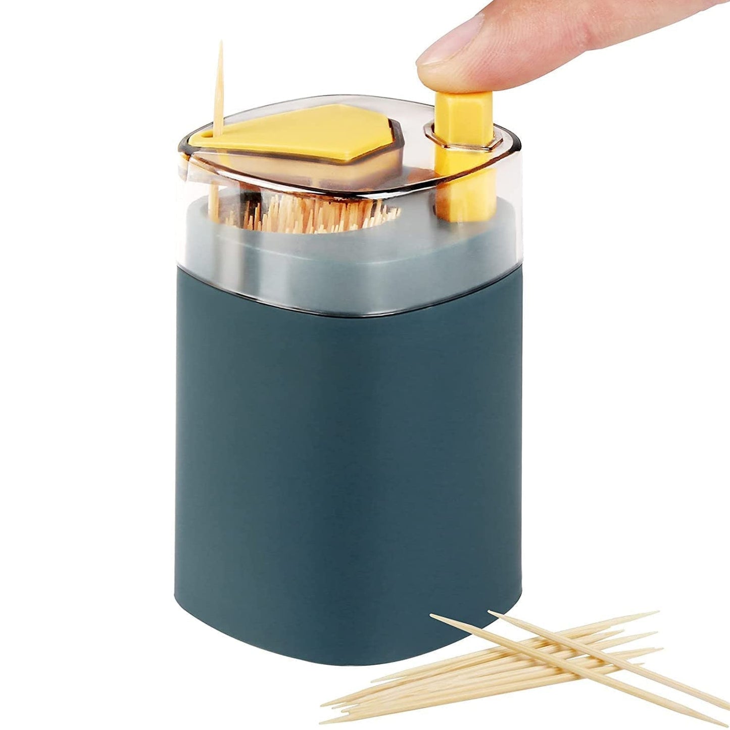 Automatic pop-up toothpick dispenser, thickening container for safe storage.