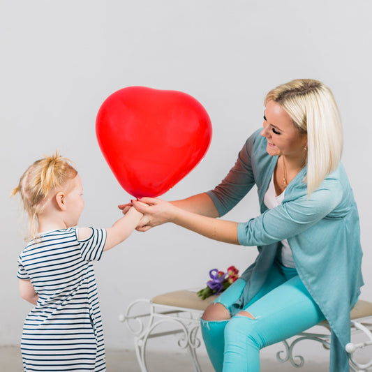 Heart shaped balloons Kinds of Rainbow Party Latex Balloons for Birthday / Anniversary / Valentine's / Wedding / Engagement Party Decoration Multicolor (20 Pcs Set)