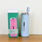 Water bottle 400ml leak proof, glass water bottle with   (1 pc / Light Blue Color)