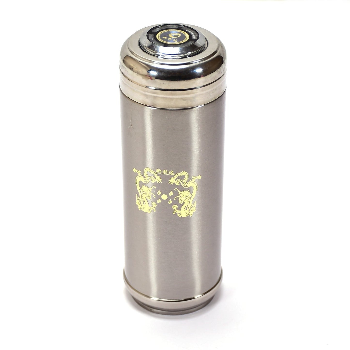 Close-up of stainless steel water bottle box