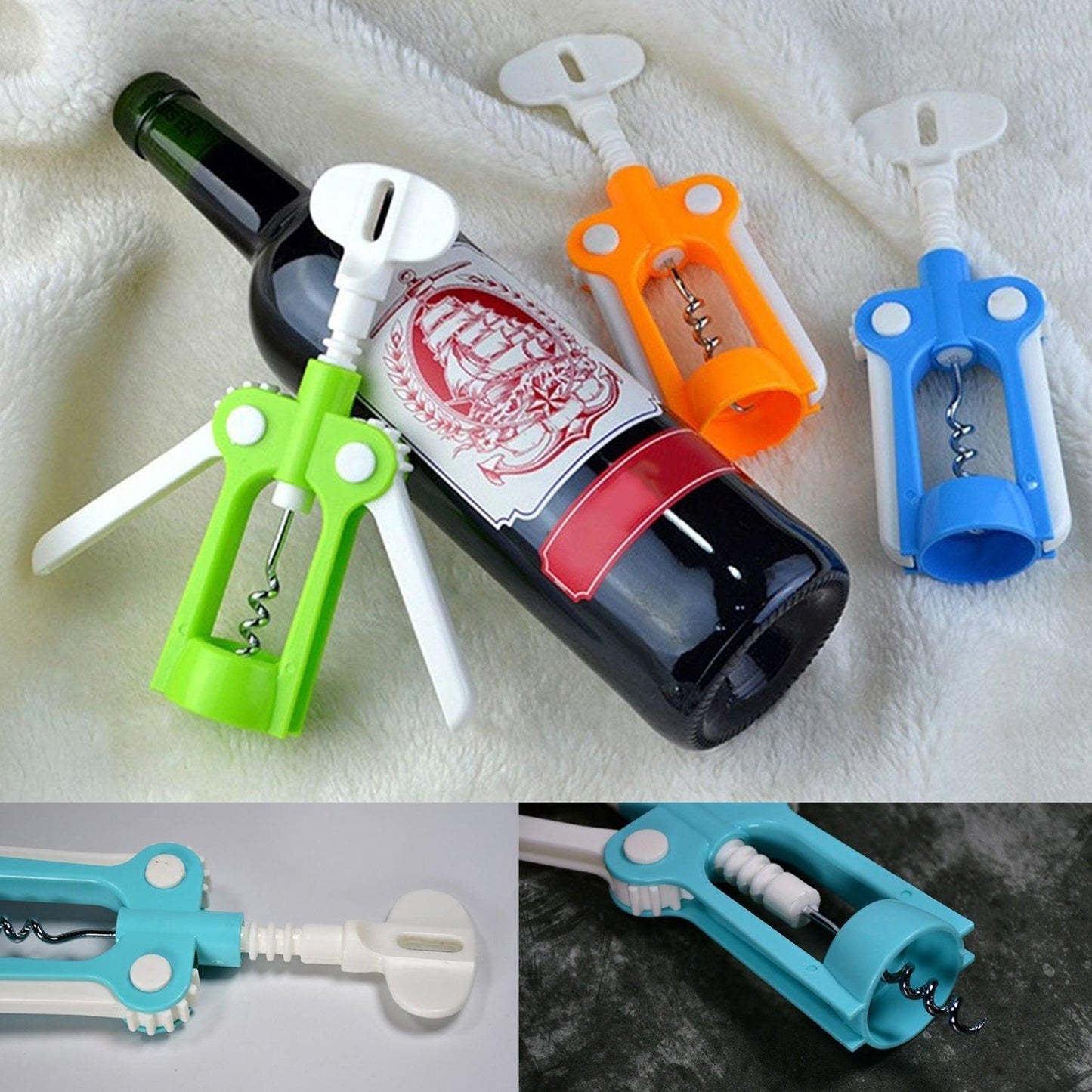 2816 Waiter Wine Corkscrew Bottle Beer Cap Opener for Restaurants Bar Home