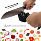 Manual knife sharpener with 3 stages