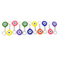 Evil Eye Rubber / Silicone Keychain (12 Pcs Set / Mix Color)