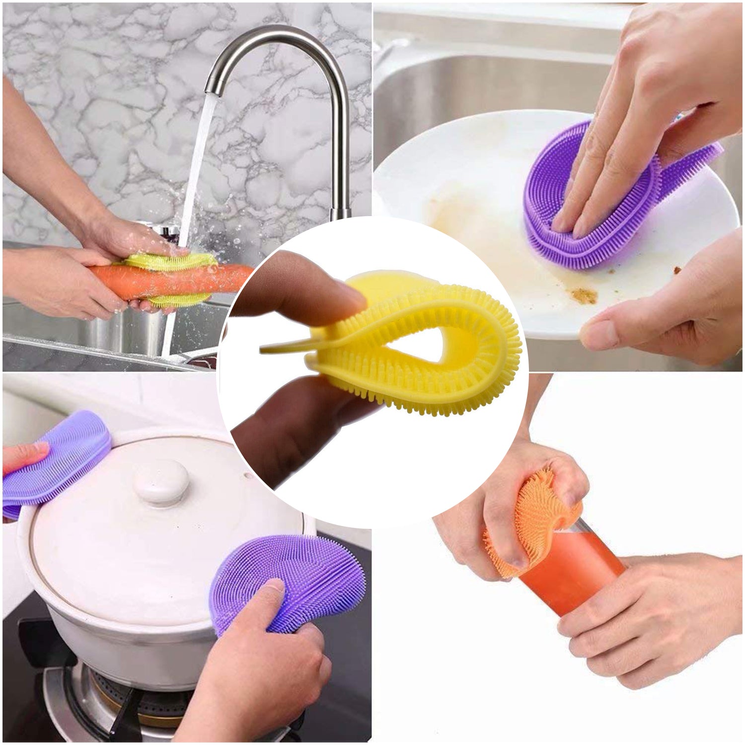 Silicone scrubbers for baby care