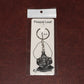 Lord Ganesha Sitting Design Silver Keychain (1 Pc)