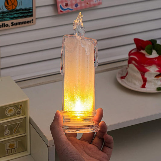 Battery-operated LED flameless candle for home decoration