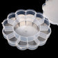 Round Compartment Plastic Storage Box (1 Pc)