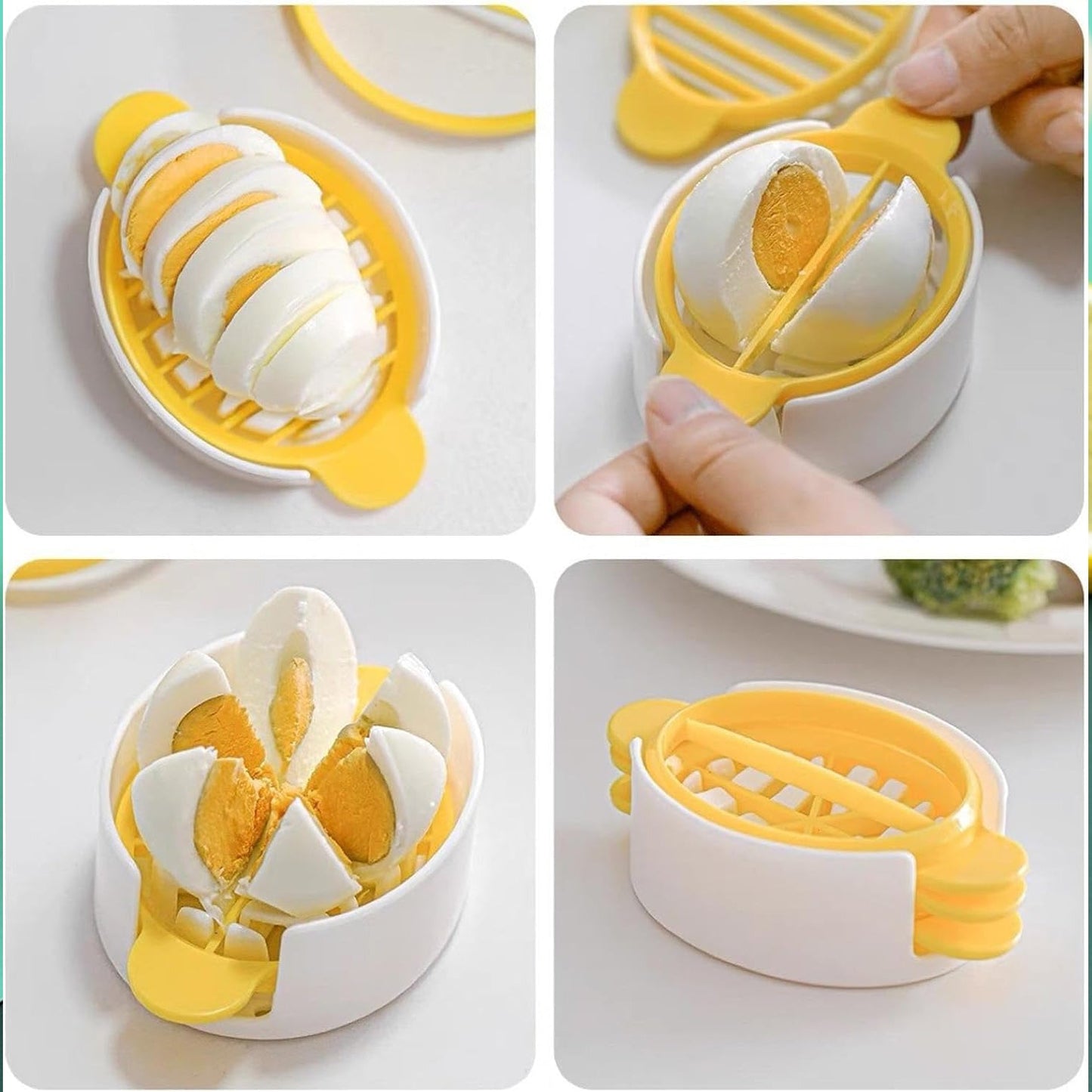 Egg Slicer, 3 in 1 Boiled Egg Slicer, Egg Slicer, Preserved Egg Slicer, Home Restaurant Kitchen Tool (1 Pc)