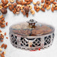 Multipurpose Dry Fruit Box 4 Section Dry Fruit Round Silver Gift Box (1 Pc)