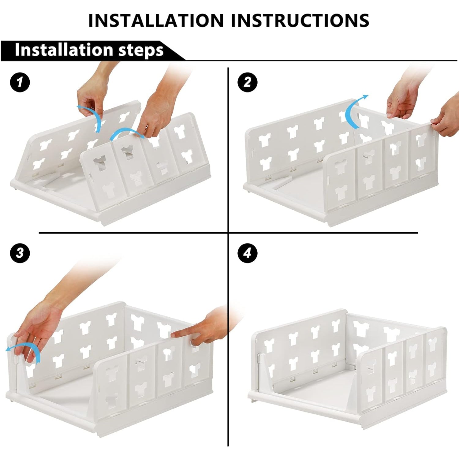 Stackable 4-layer storage cart, foldable and practical