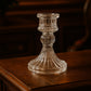 Elegant Crystal Glass Candle Holder Stand (1 Pc)