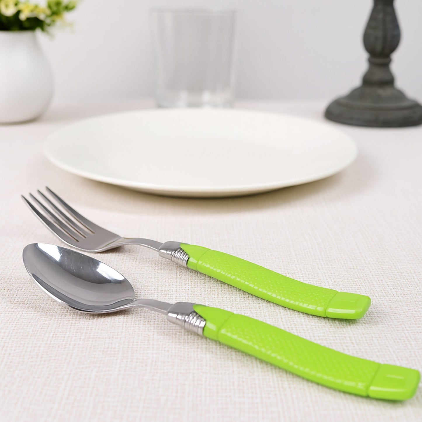 Supermom Premium Fancy Cutlery Set with Holder (24 Pc / Set)