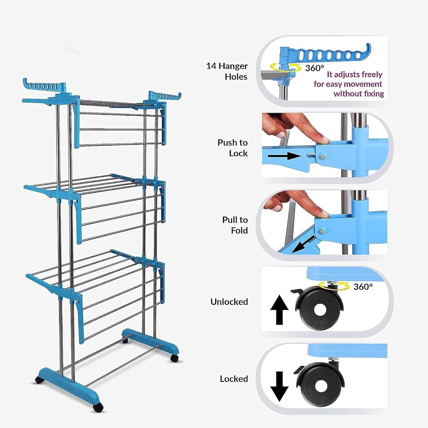 Stainless Steel Cloth Drying Stand