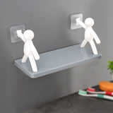 Floating wall shelf for bedroom, living room, or kitchen, mounted design for versatile use.