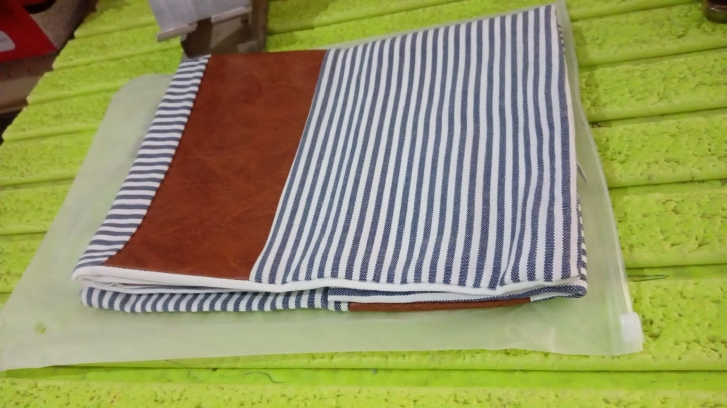 Pillow Covers, leather & cotton Cushion Covers (16 Ã— 16 Inch / 1 Pair / 2 Pc)