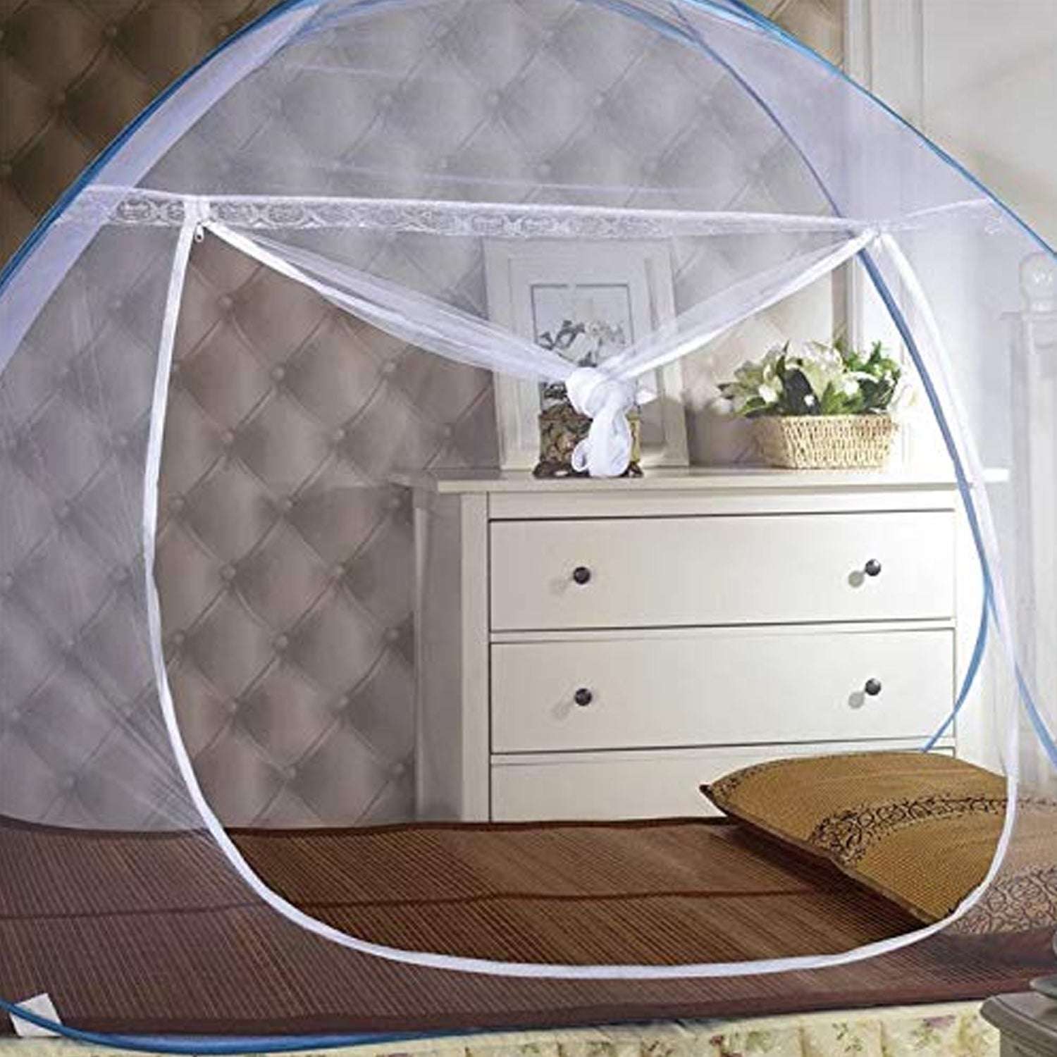 Premium Polyester Foldable Mosquito Net Tent (100 Cm Long / 1 Pc)