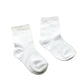 Schoolgirl's white socks, high-quality fabric.